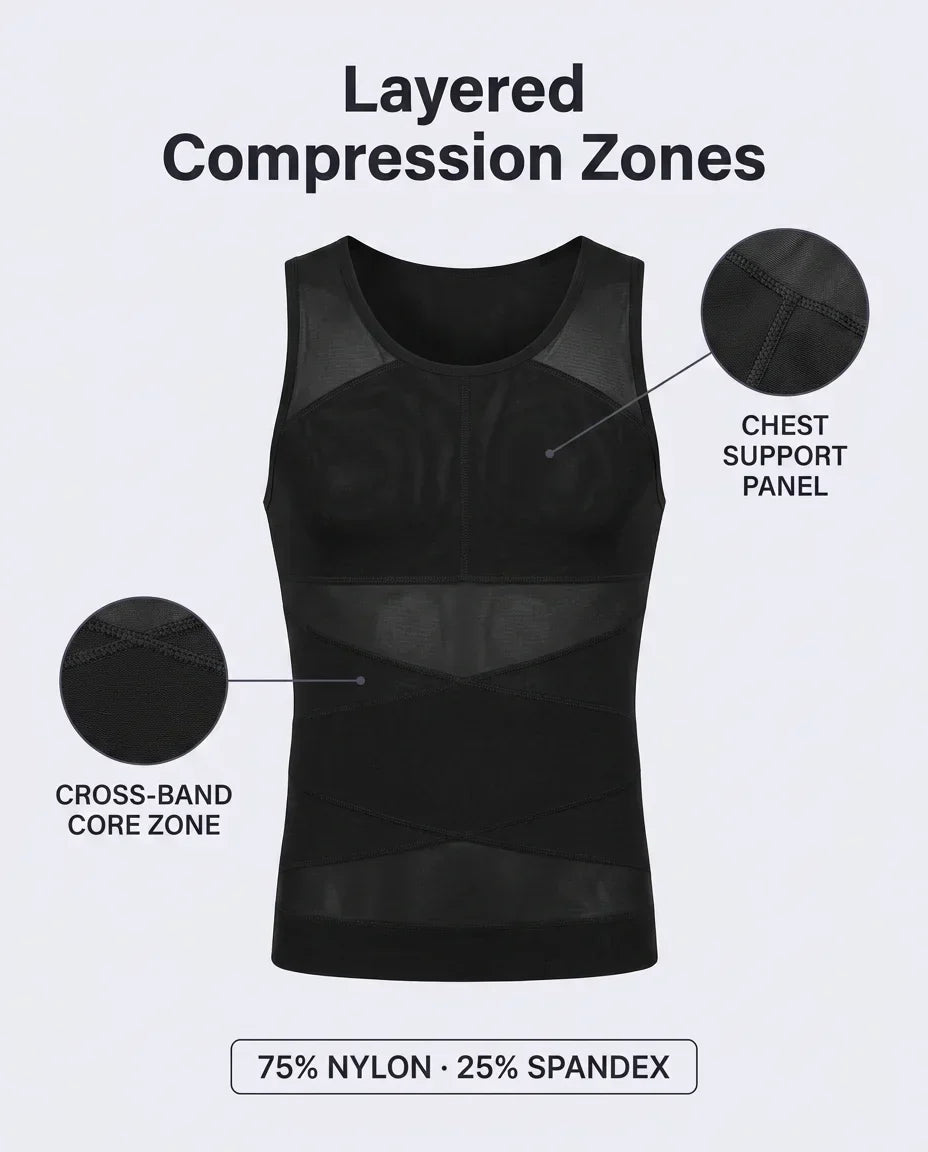 Torvenn compression tank worn under a shirt